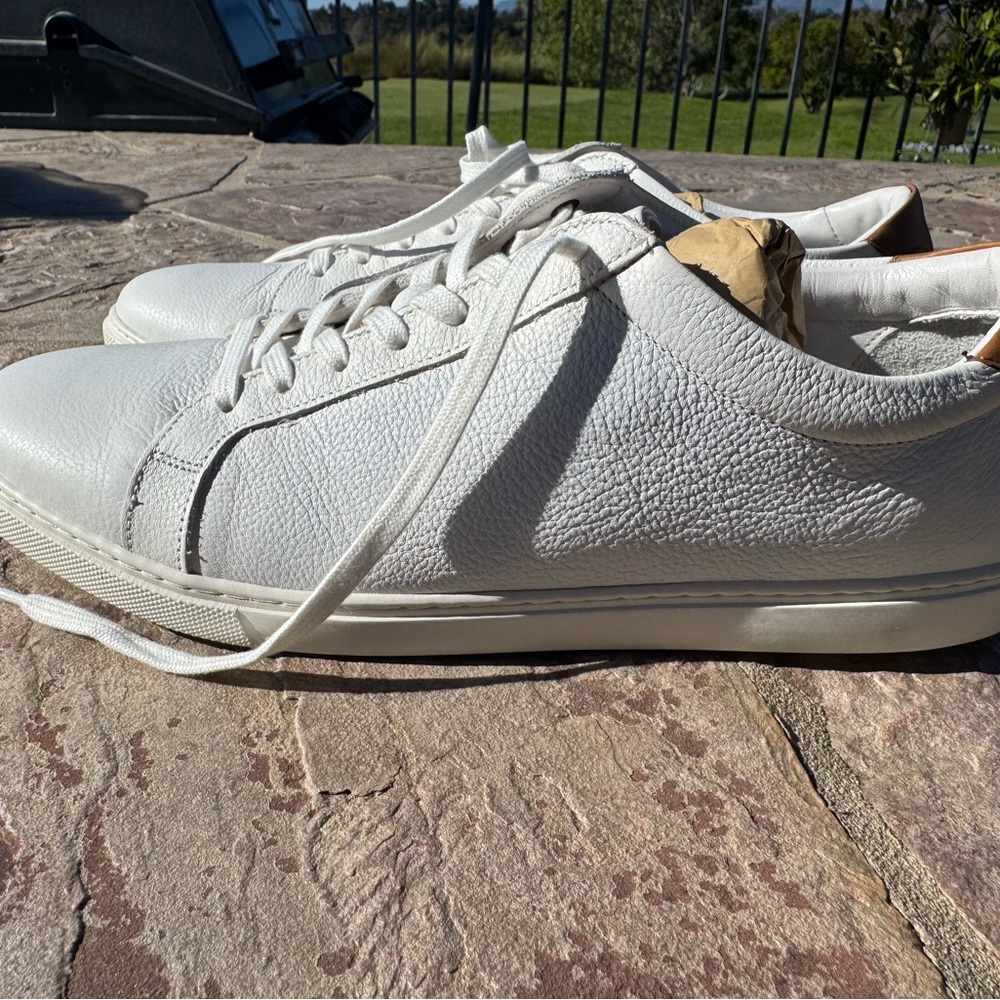 Allen Edmonds White Leather Sneakers